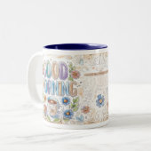 Guter Morgengrauer Doodle Zweifarbige Tasse (Vorderseite Links)