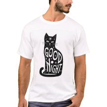 Guter Nachtkatzendesign-T - Shirt