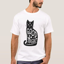 Guter Nachtkatzendesign-T - Shirt