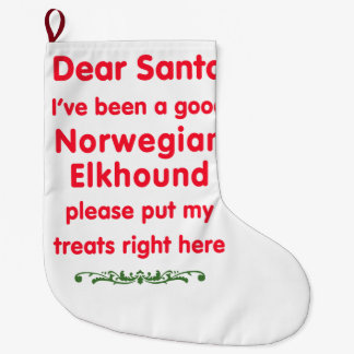 guter Norweger Elkhound Großer Weihnachtsstrumpf