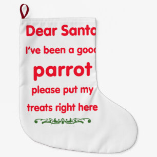 guter Papagei Großer Weihnachtsstrumpf