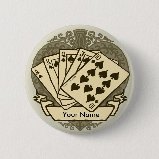 Guter Poker Hand-Button-Knopf Button (Vorderseite)