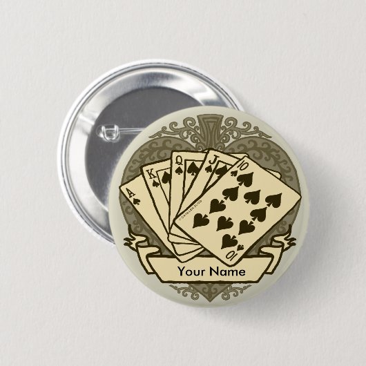 Guter Poker Hand-Button-Knopf Button (Vorne & Hinten)