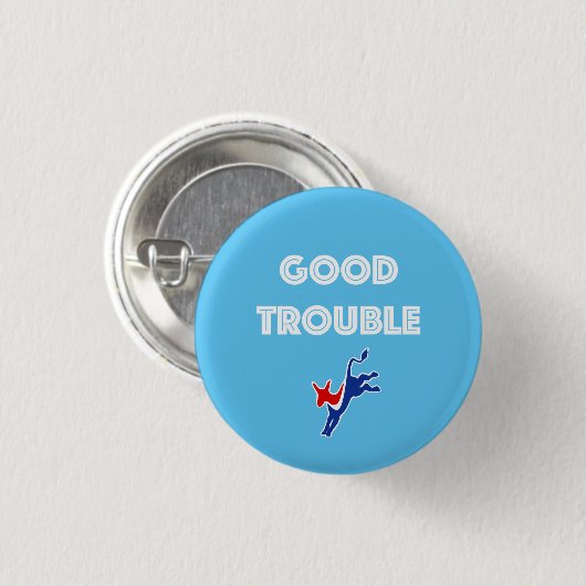 Guter Problem-Esel rund Button (Vorne & Hinten)