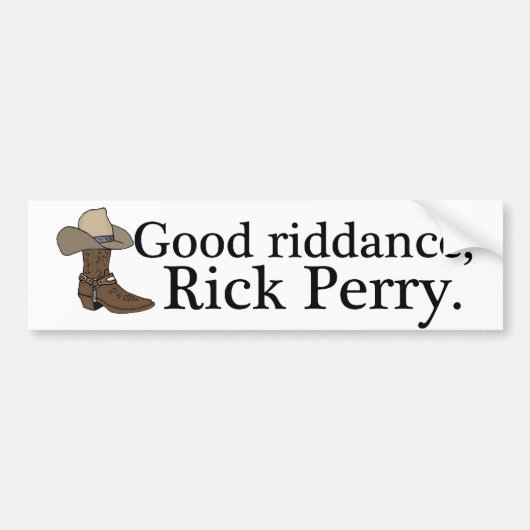 Guter Riddance, Rick Perry Autoaufkleber (Vorne)