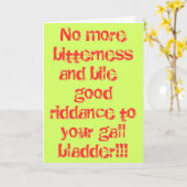 Guter Riddance zu Ihrer Gallenblase!! Karte (Gelbe Blume)