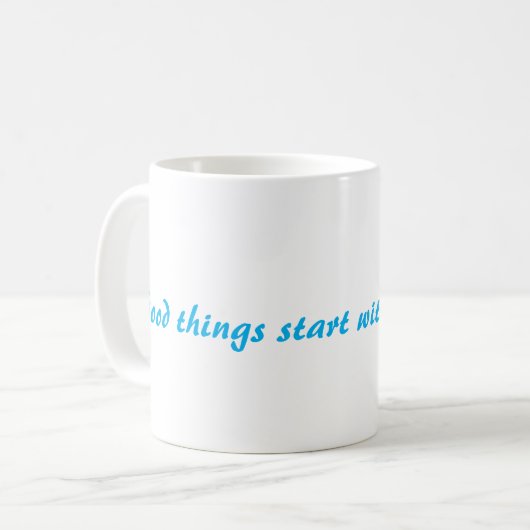 Guter Sache-Anfang mit Bismillah - Kaffee-Tasse Kaffeetasse (Vorderseite Links)