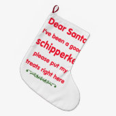 guter Schipperke Großer Weihnachtsstrumpf (Vorderansicht (hängend))