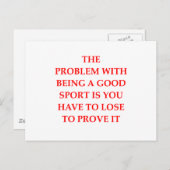 guter Sport Postkarte (Vorne/Hinten)