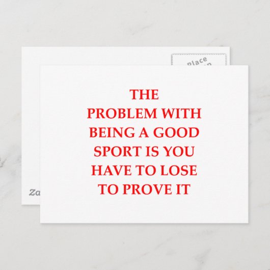 guter Sport Postkarte (Vorne/Hinten)