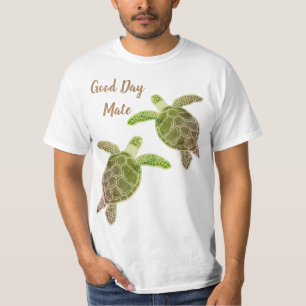 Guter Tag Mate Sea Turtle Green T-Shirt