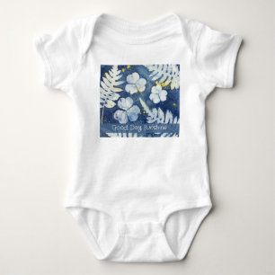 Guter Tag Sonnenschein Original-Cyanotypie-Kunst Baby Strampler