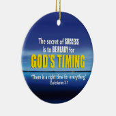 GÜTER TIMING Success Christlich Keramik Ornament (Rechts)