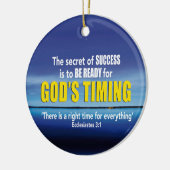 GÜTER TIMING Success Christlich Keramik Ornament (Links)