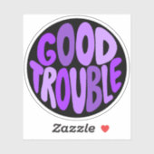 Guter Trouble Lila Letter Vinyl Sticker (Blatt)