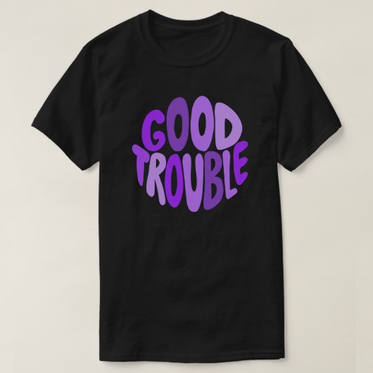 Guter Trouble Lila Letting T - Shirt (Design vorne)