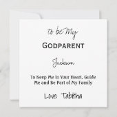 Guter Vorschlag Ich wählte Sie Baby Foto Beilage Karte (Rückseite)