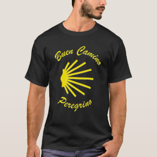 Guter Weg Pilger Santiago Gelbe Kammmuschelschale T-Shirt