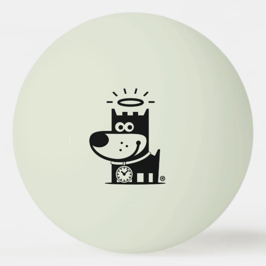 GUTER WELPE Klingeln Pong Ball. Glühen in der Tischtennisball (Vorderseite)