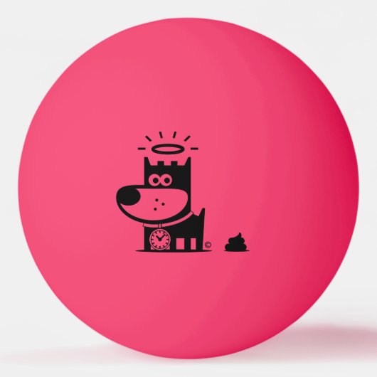 GUTER WELPE Klingeln Pong Ball. SHH… GESCHIEHT ER. Tischtennisball (Vorderseite)