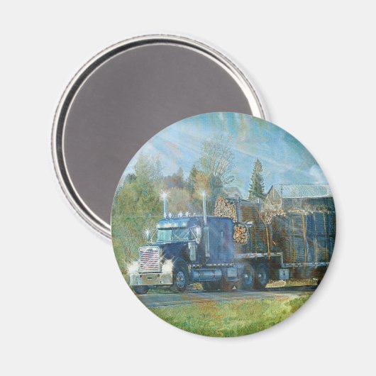 GÜTERKRAFTFAHRZEUGE BIG RIG TRUCKERS Geschenke Magnet (Vorderseite/Rückseite)