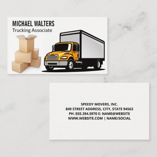 Güterwagen | Bewegungen | Kisten Visitenkarte (Vorne/Hinten)