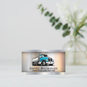 Güterwagen | Blau | Metallisch Visitenkarte (Stehend Vorderseite)