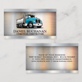 Güterwagen | Blau | Metallisch Visitenkarte (Vorne/Hinten)