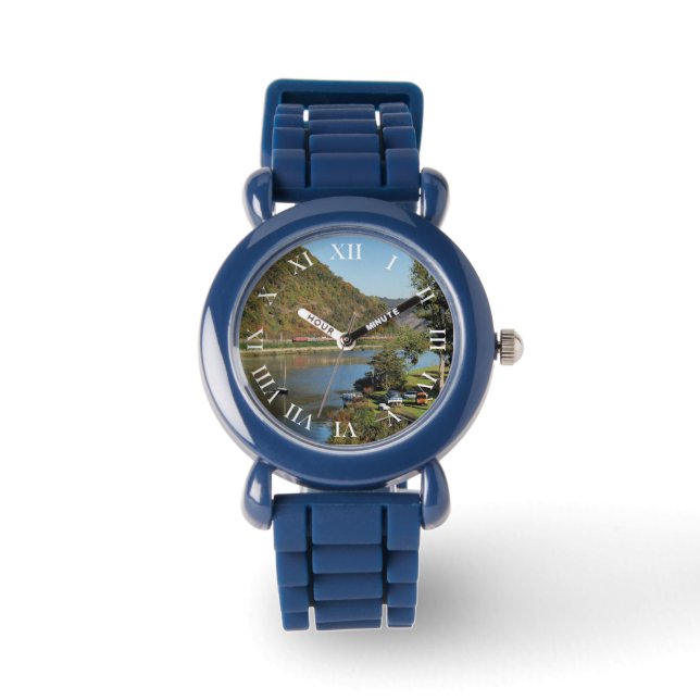 Güterzug bei Löf Armbanduhr (Vorderseite)