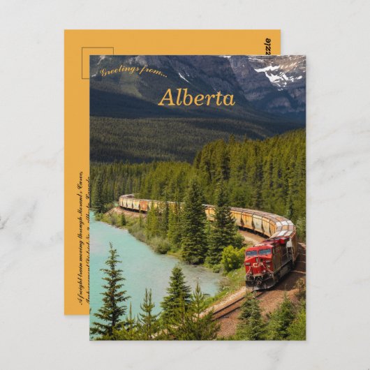 Güterzug durch Morants Kurve Alberta Postkarte (Vorne/Hinten)