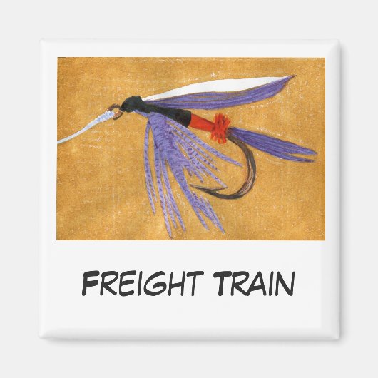 "Güterzug" Fliegenfischen Art Magnet (Vorne)