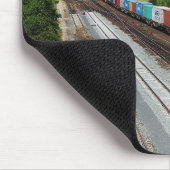 Güterzug in Deutschland am Main Mousepad (Ecke)