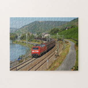 Güterzug in Lorch am Rhein Puzzle
