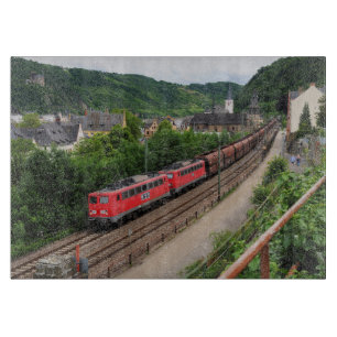 Güterzug in St. Goar Schneidebrett