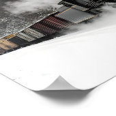 Güterzug mit Dampflokomotive Poster (Ecke)