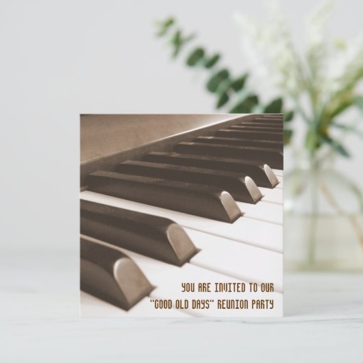 Gutes altes TagesWiedersehen lädt ein Einladung (Stehend Vorderseite)