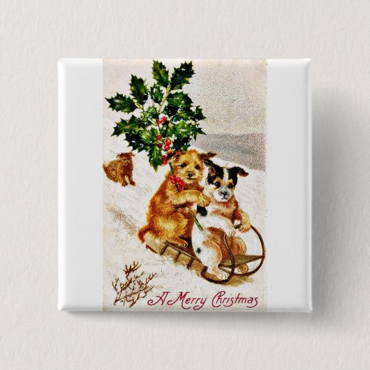 Gutes altes Weihnachten Button (Vorderseite)