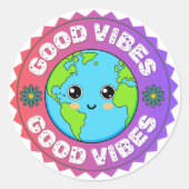 Gutes Ambiente Farbliches Design Runder Aufkleber (Vorderseite)