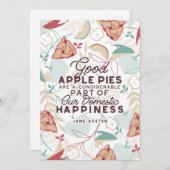 Gutes Apple Pies-Zitat Feiertagskarte (Vorne/Hinten)