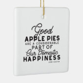 Gutes Apple Pies-Zitat Keramikornament (Rechts)