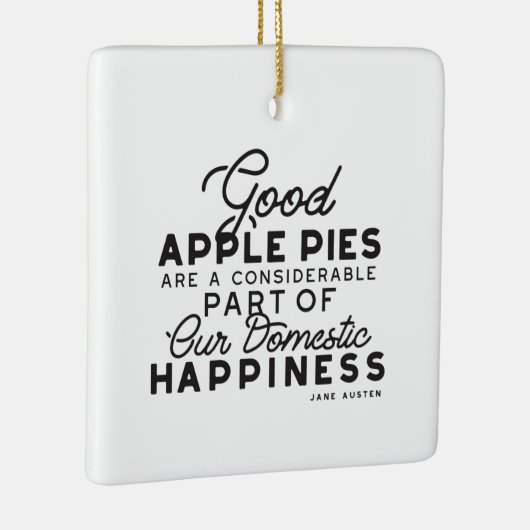 Gutes Apple Pies-Zitat Keramikornament (Rechts)