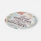 Gutes Apple Pies-Zitat Pappteller (Schrägansicht)