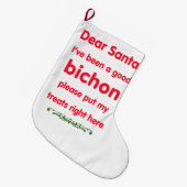 gutes bichon großer weihnachtsstrumpf (Vorderansicht (hängend))