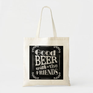 Gutes Bier mit Freund-Tafel-Entwurfs-Taschentasche Tragetasche