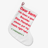 gutes Bouvier DES Flandres Großer Weihnachtsstrumpf (Vorderansicht (hängend))
