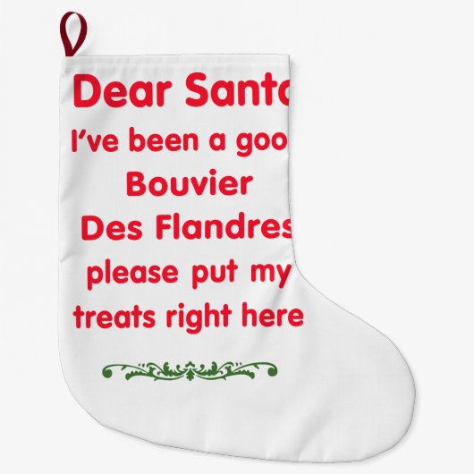 gutes Bouvier DES Flandres Großer Weihnachtsstrumpf (Vorderseite)