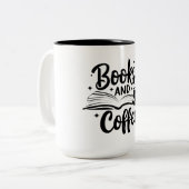 gutes Buch und eine warme Tasse Kaffee (Vorderseite Links)