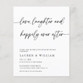 Gutes Budget nach der Hochzeitsfeier (Vorderseite)