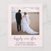 Gutes Budget nach rosa Hochzeitsempfang (Vorderseite)