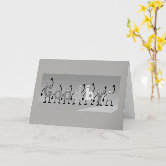 **GUTES BYE** SIE WERDEN "FALSCH". KARTE (Gelbe Blume)